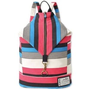 CCO SALE Kavu Free Range Backpack Sail Stripe Canvas Outdoor Travel Bucket Bag